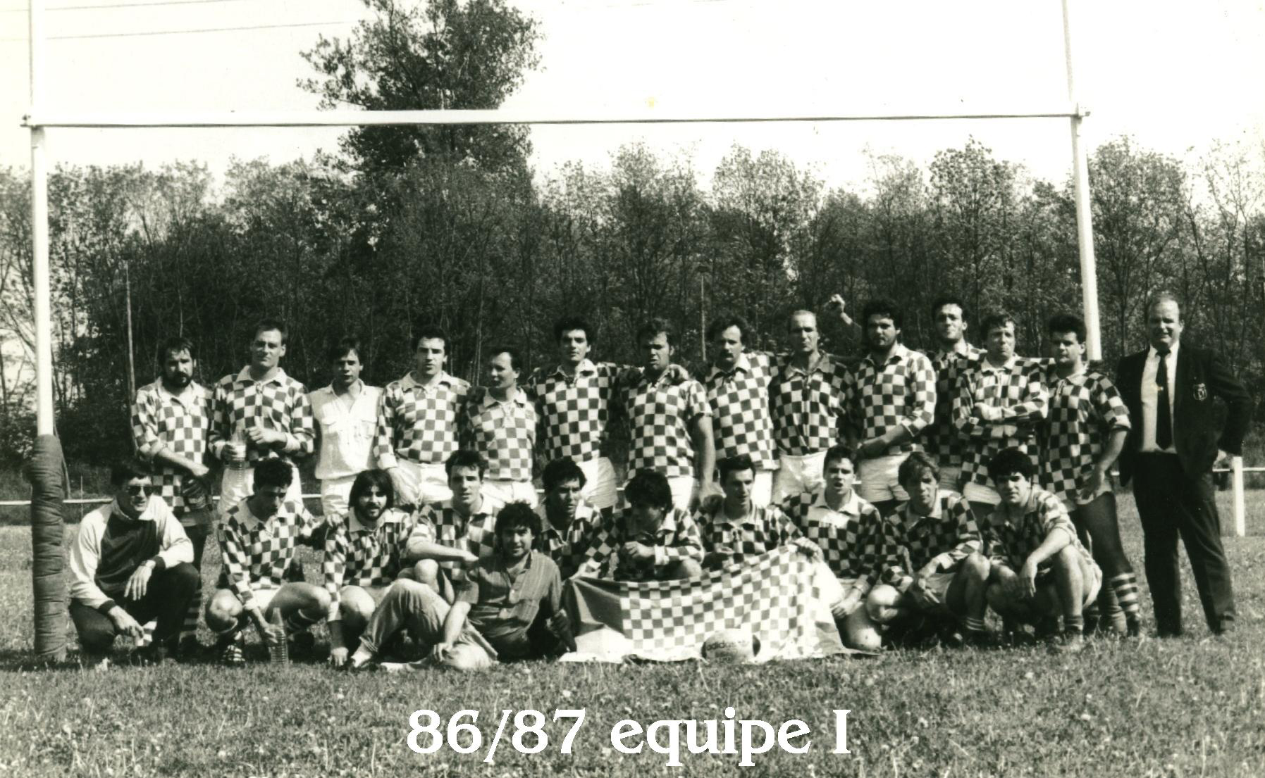 1987 - Equipe 1ère encadrée de C. Billerach et A. Le Moteux