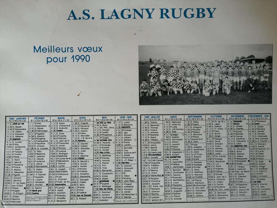 Le calendrier de l’ASL 1990