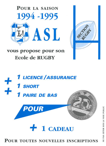Plaquette Inscription 1994