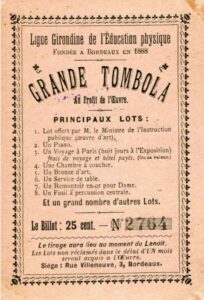Ligue Girondine
En mai 1890, le premier Lendit régional
est organisé à Bordeaux.