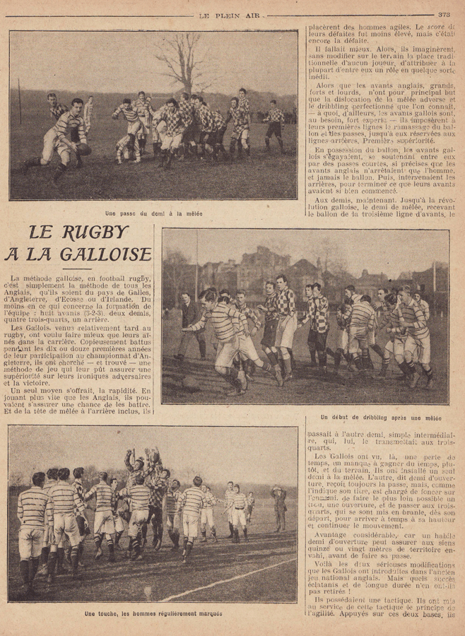 1910 – Le rugby à la galloise