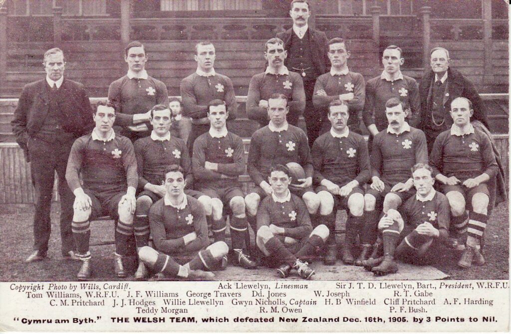 L'équipe de Galles le 16 déc. 1905
