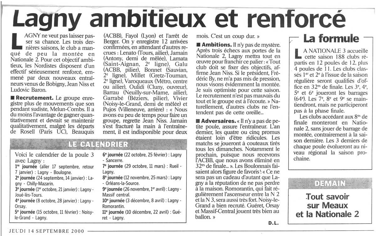 2000-09-14 - Le Parisien