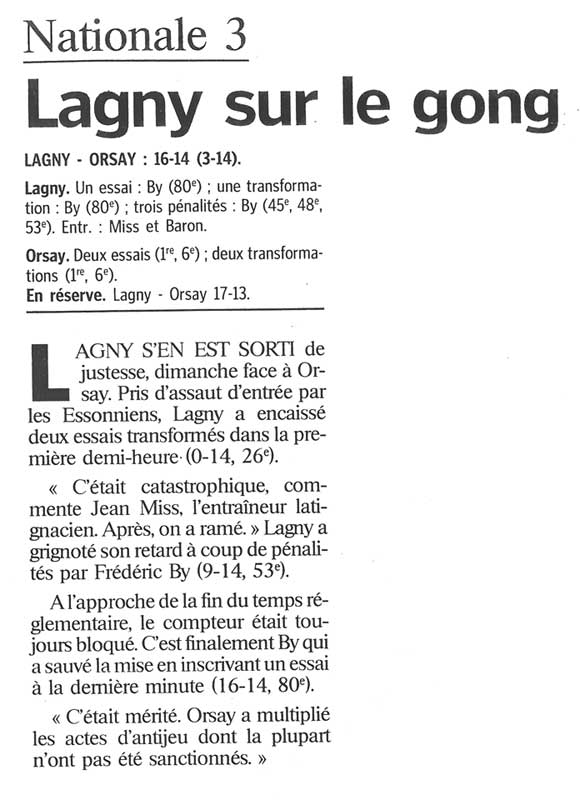 2000-10-10 - Le Parisien