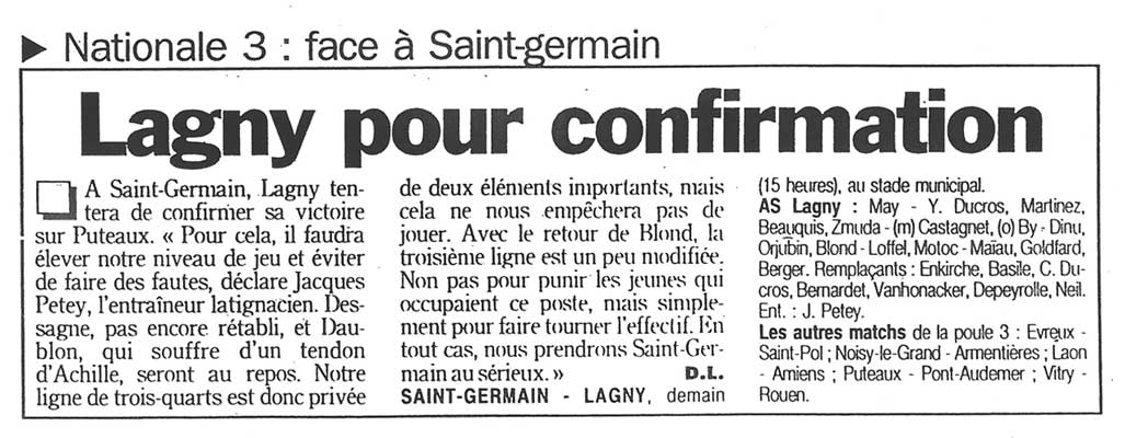 1998-11-07 - Le Parisien