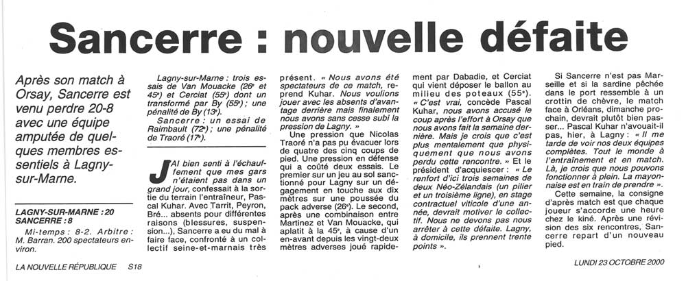 2000-10-23 - La Nouvelle République