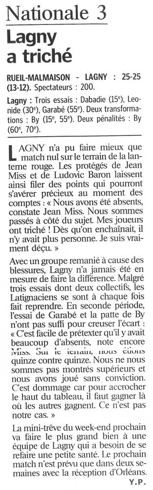 2000-10-31 - Le Parisien