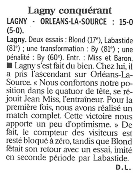 2000-11-14 - Le Parisien