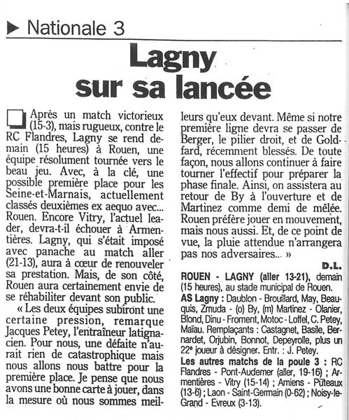 1999-01-16 - Le Parisien