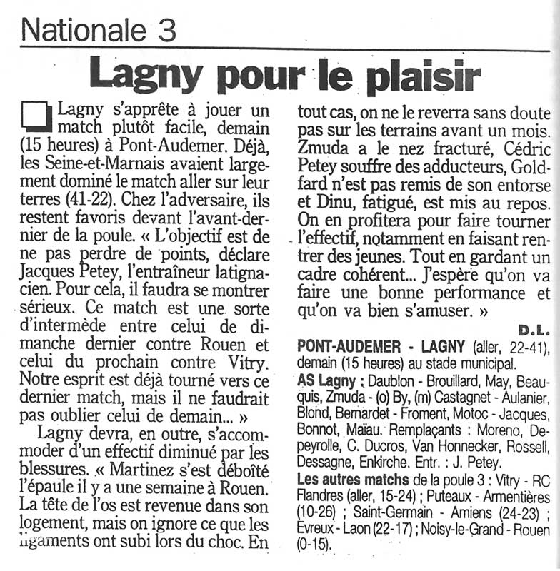 1999-01-23 - Le Parisien