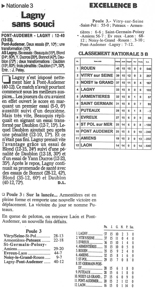 1999-01-25 - Le Parisien