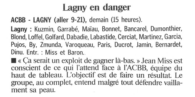 2001-01-06 - Le Parisien