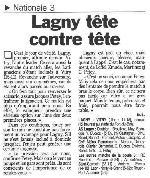 1999-01-30 - Le Parisien