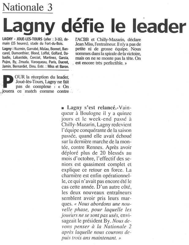 2001-01-20 - Le Parisien