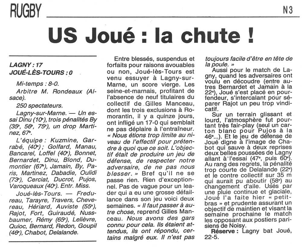 2001-01-22 - La Nouvelle République