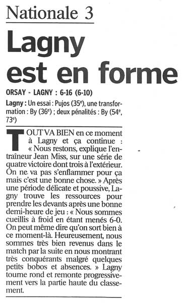 2001-01-30 - Le Parisien