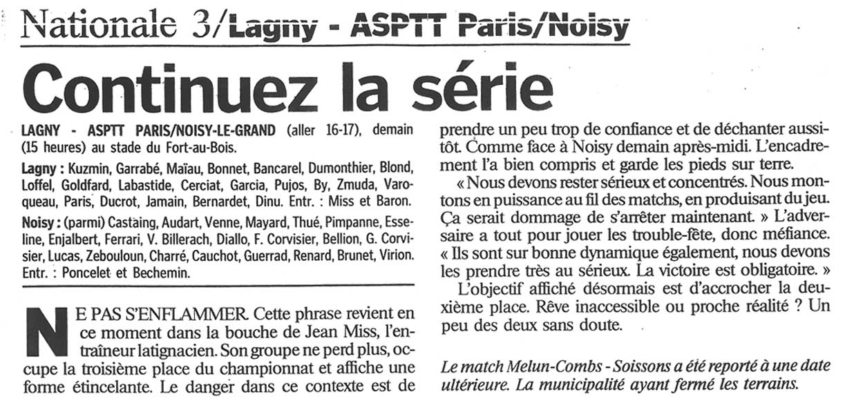 2001-02-10 - Le Parisien
