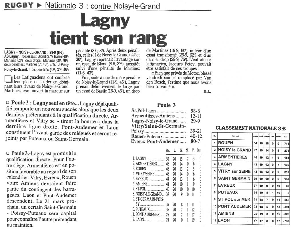 1999-03-15 - Le Parisien