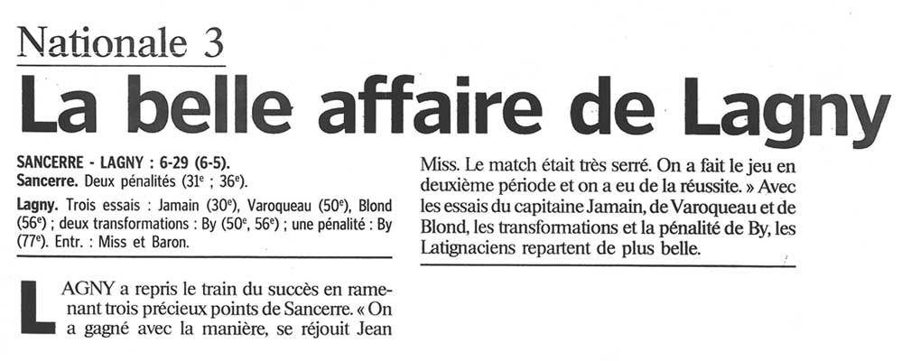 2001-02-27 - Le Parisien