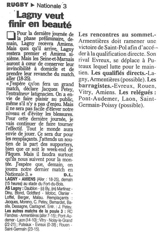 1999-04-03 - Le Parisien