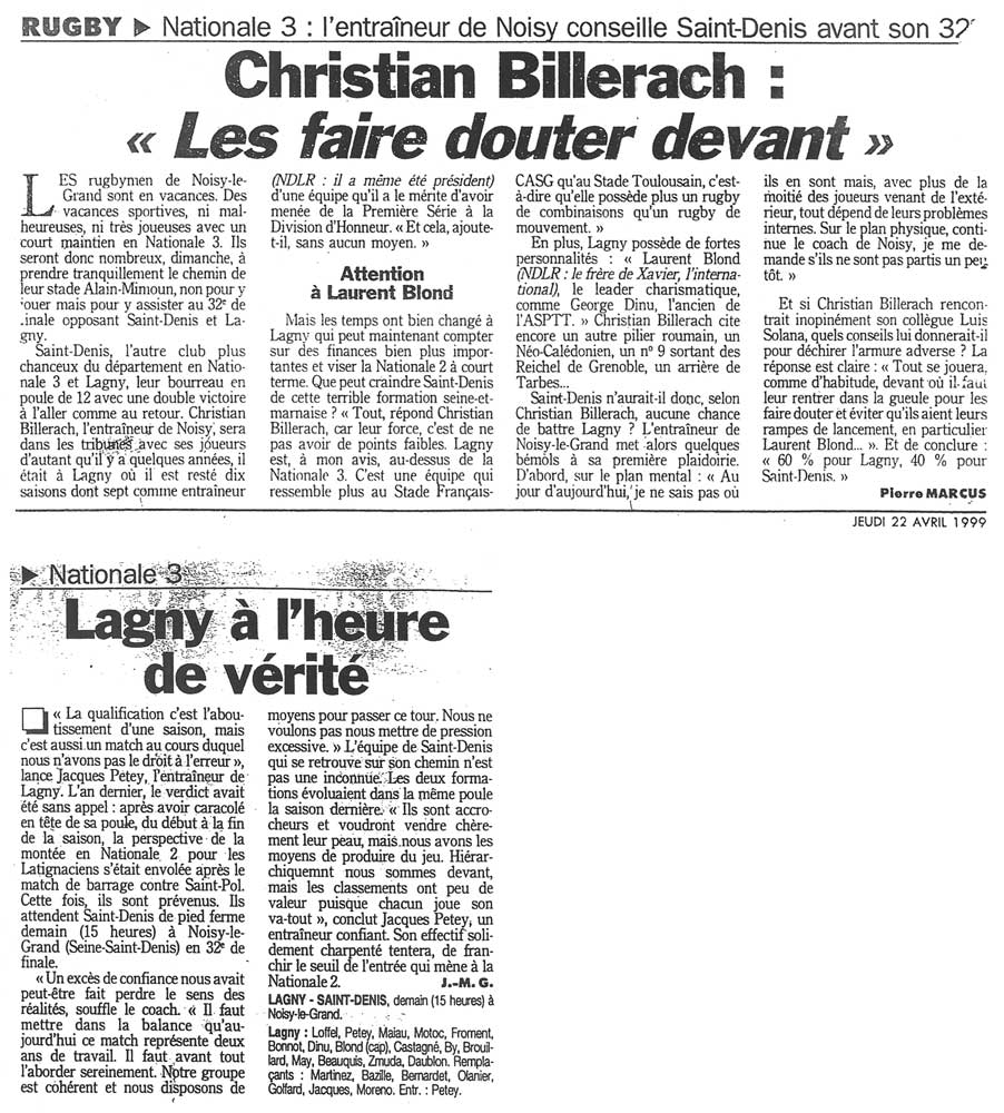 1999-04-24 - Le Parisien