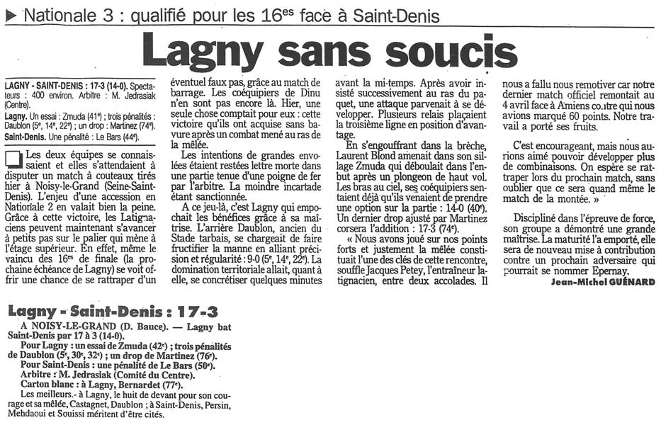 1999-04-26 - Le Parisien