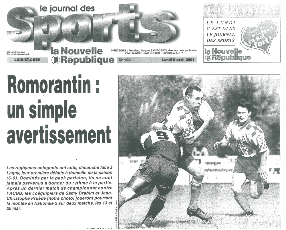 2001-04-09 - La Nouvelle République