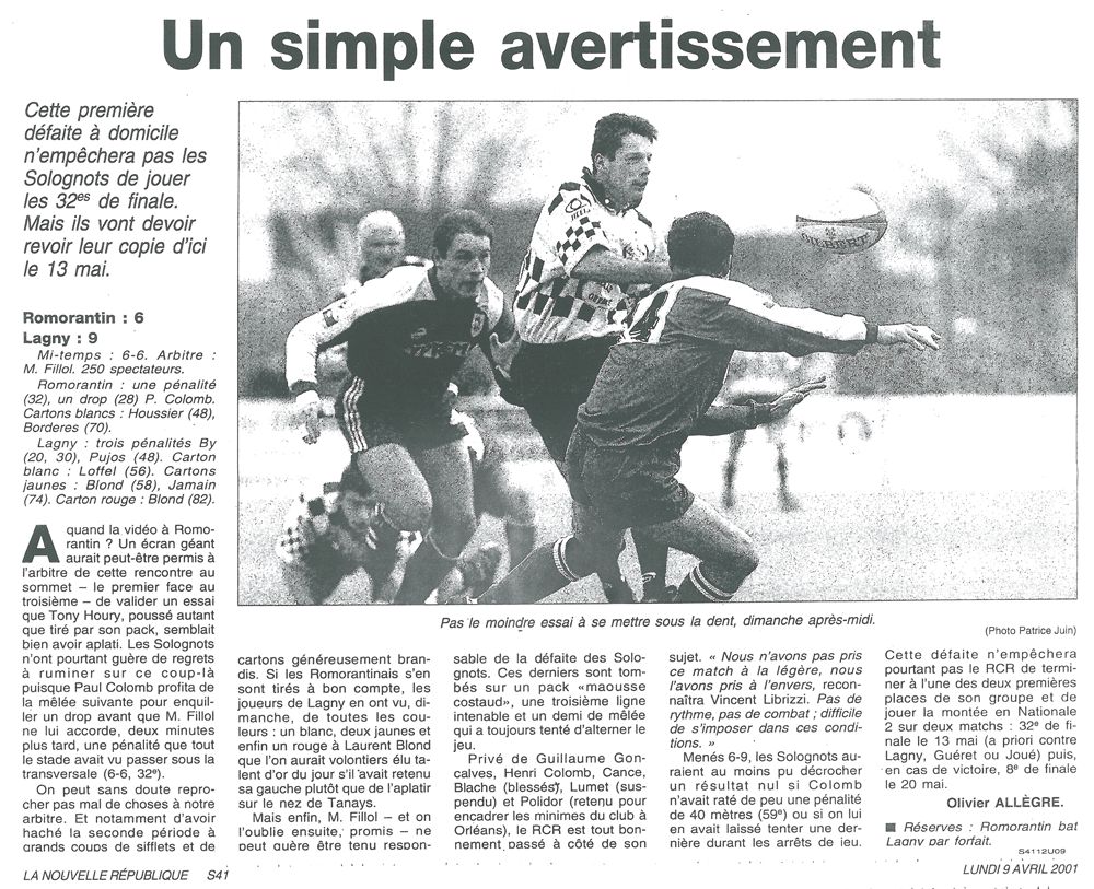2001-04-09 - La Nouvelle République