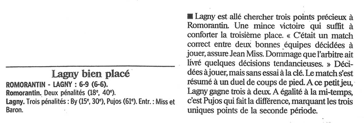 2001-04-10 - Le Parisien