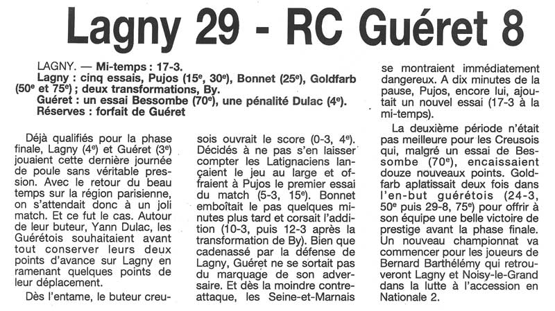 2001-04-23 - Le Populaire du Centre