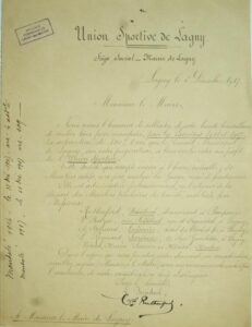 6 déc. 1917 - Demande de subventions - Archives municipales