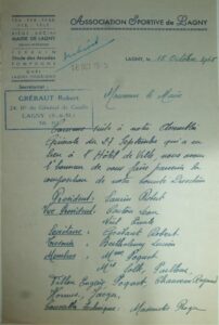 15 oct. 1945 - Composition du Comité de l'ASL - Archives municipales