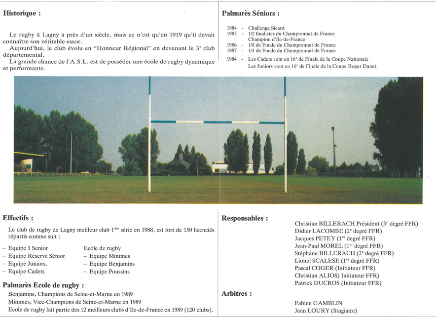 1989-90 - Plaquette ASL