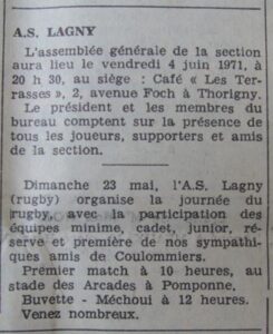 1971-05-20 - La Marne
Ed. Lagny-Chelles
Arch. Dép. de S.-et-M.