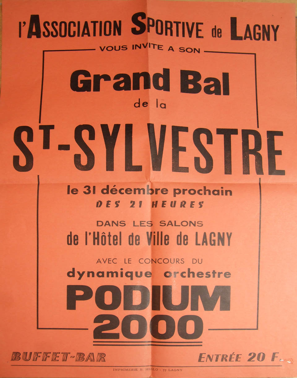 1973 - Affiche Bal de la St-Sylvestre