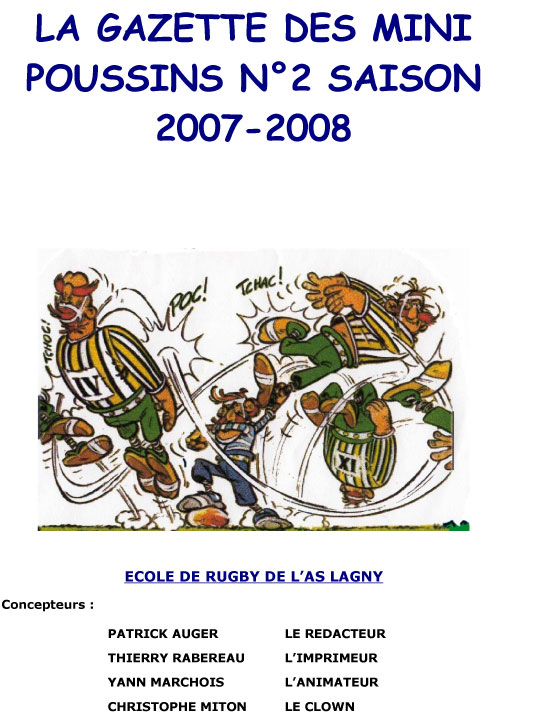 La Gazette des Mini-poussins n°2