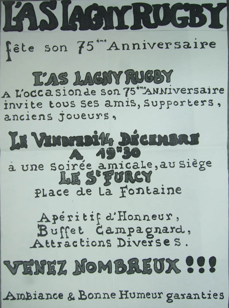 1976-12-14 - Affiche soirée au St-Furcy