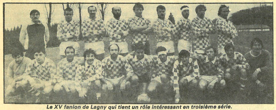 Le XV fanion de Lagny qui tient un rôle intéressant en troisième série