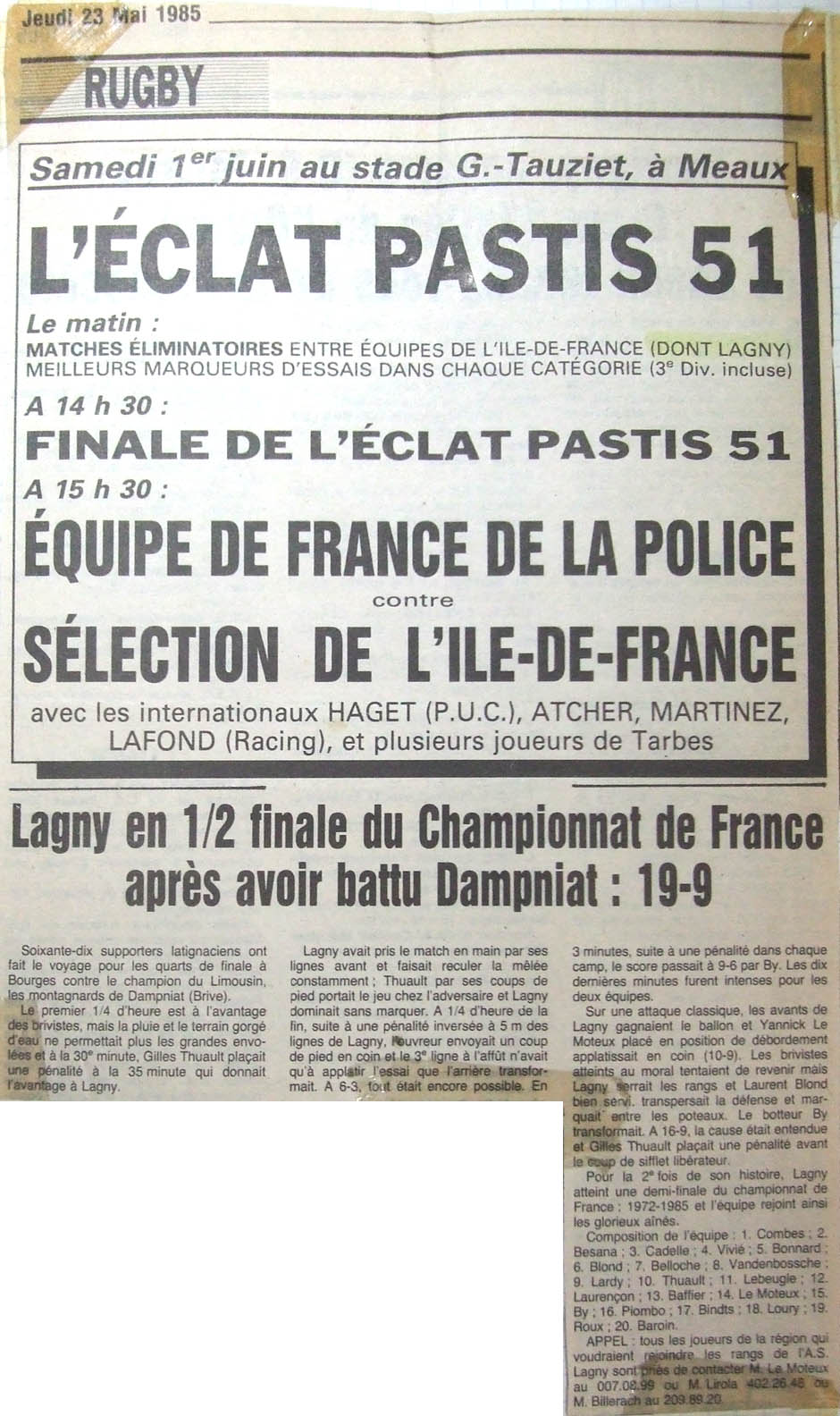 1985-05-23 - La Marne