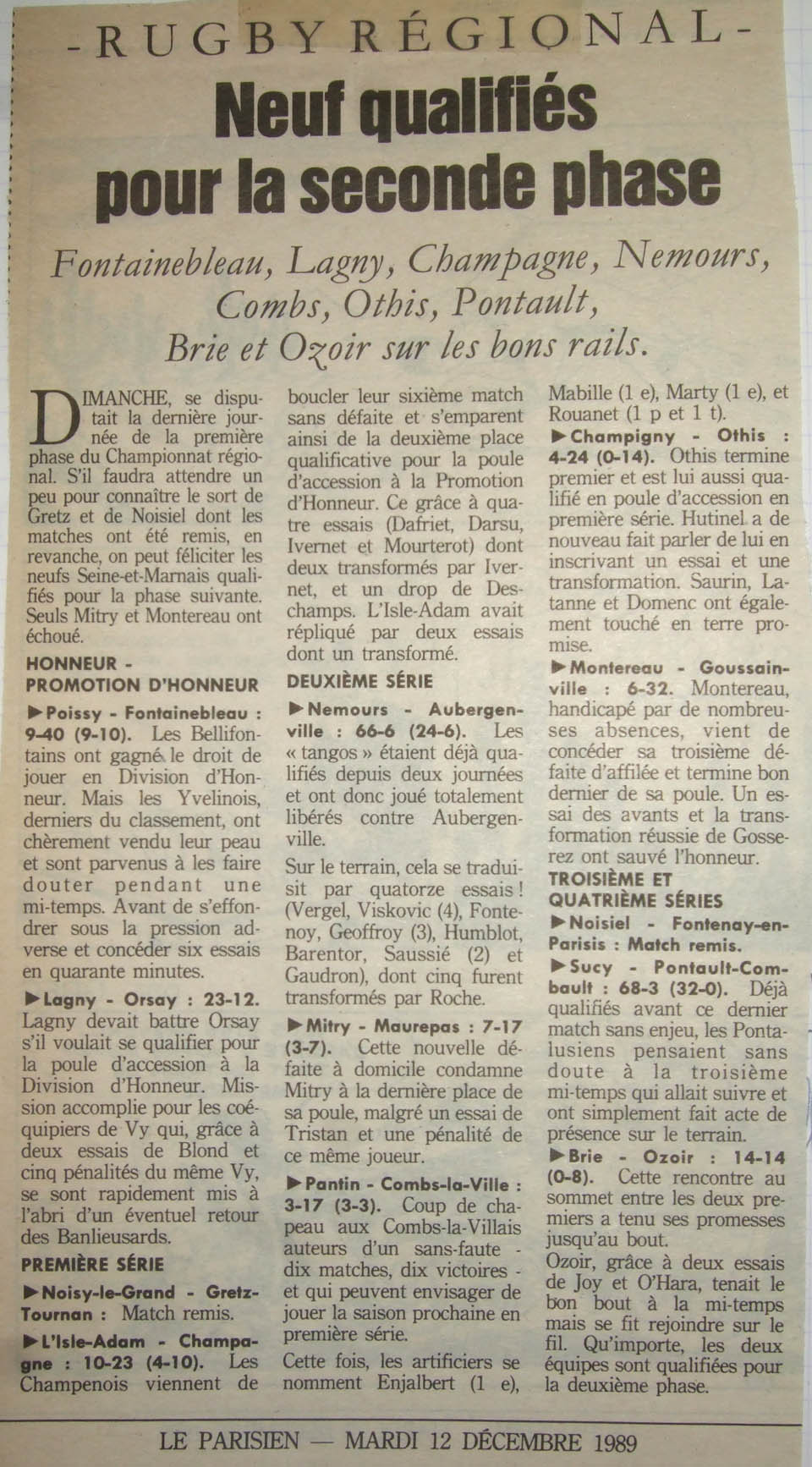 1989-12-12 - Le Parisien