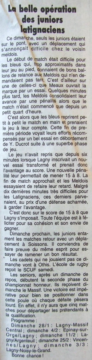 1996-01-25 - La Marne
