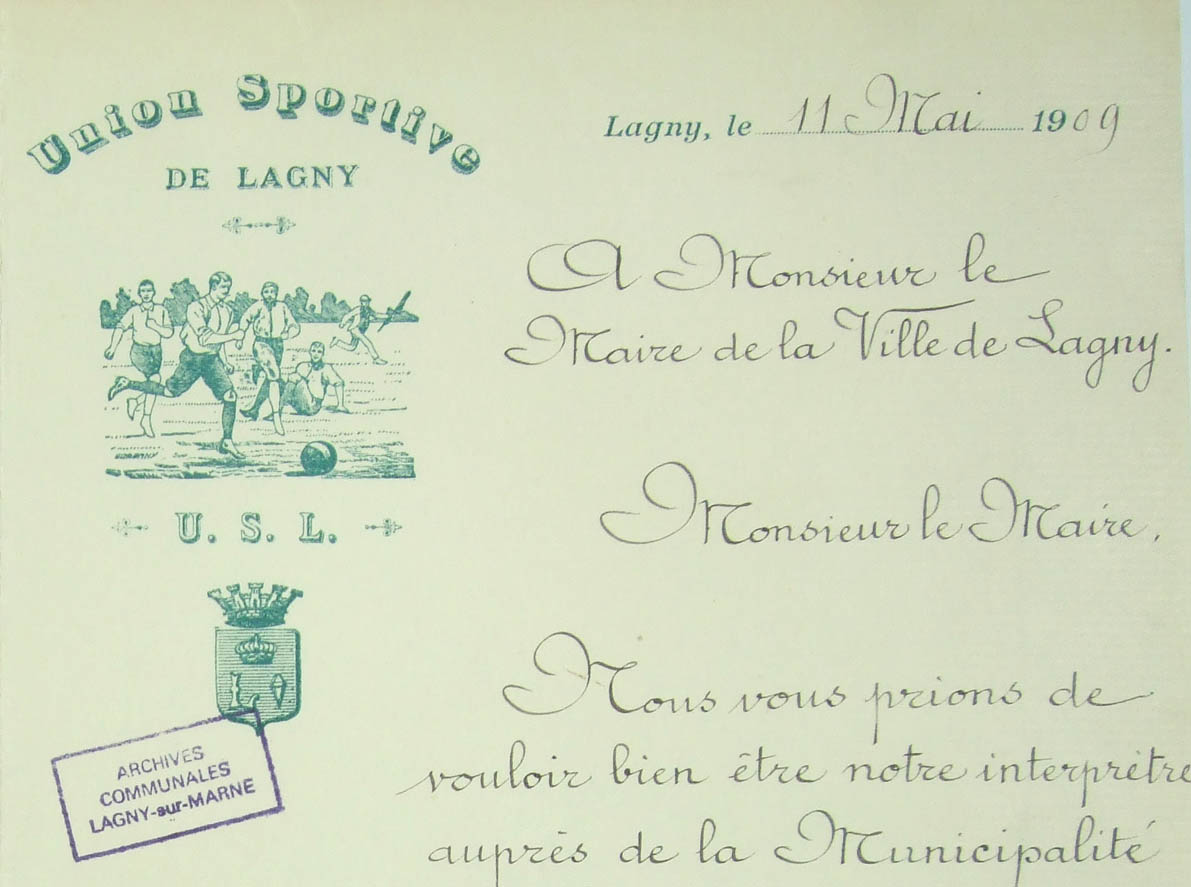 Papier à entête de 1909