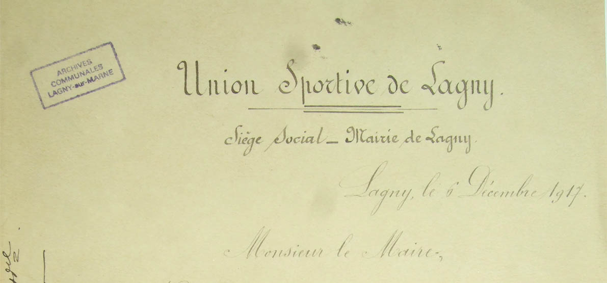 Papier à entête de 1917