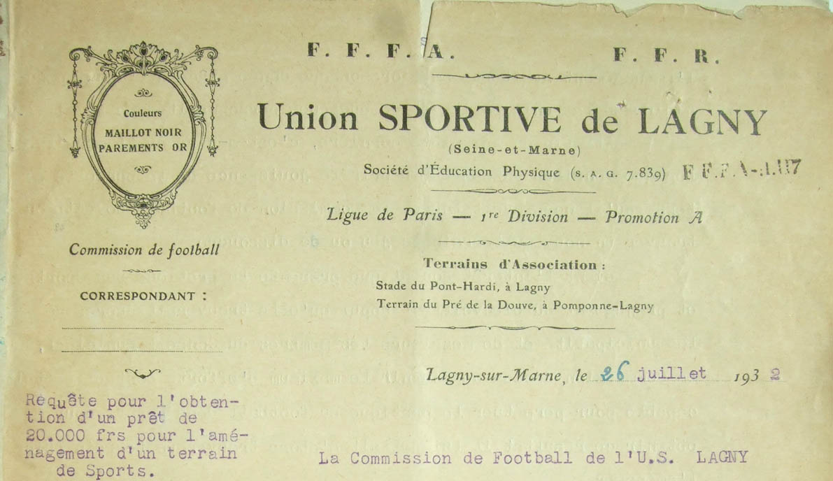 Papier à entête de 1932