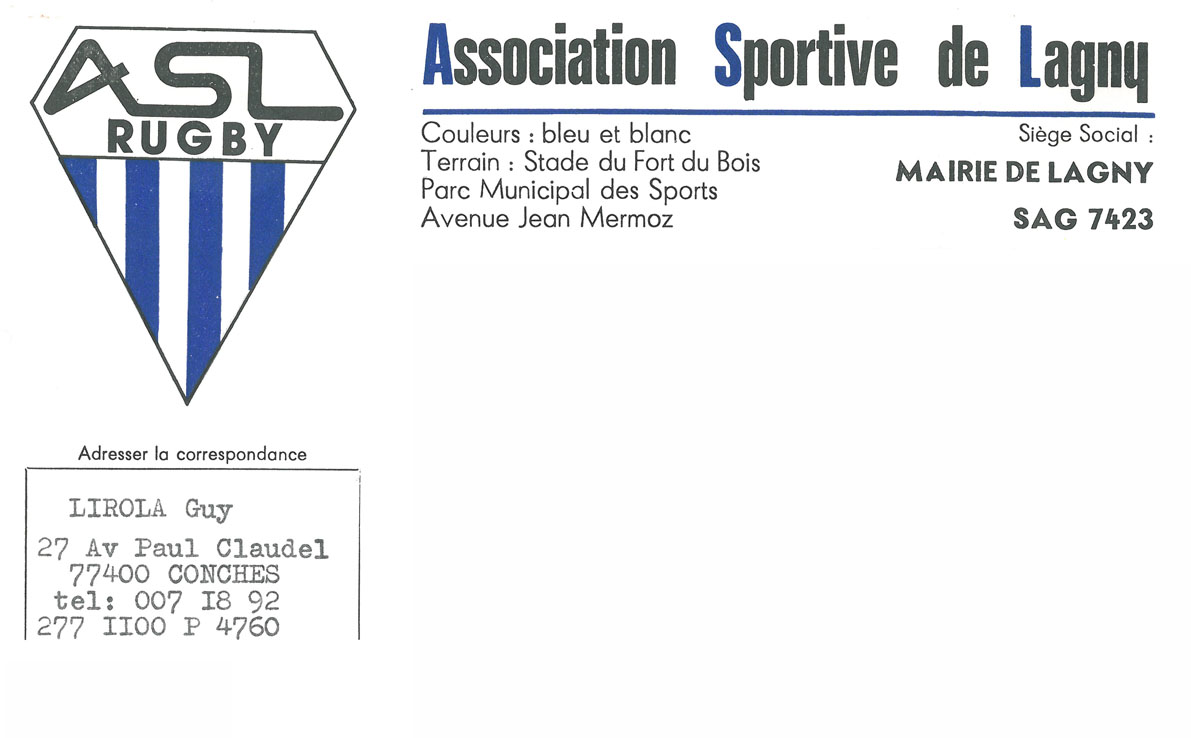 Papier à entête de 1980