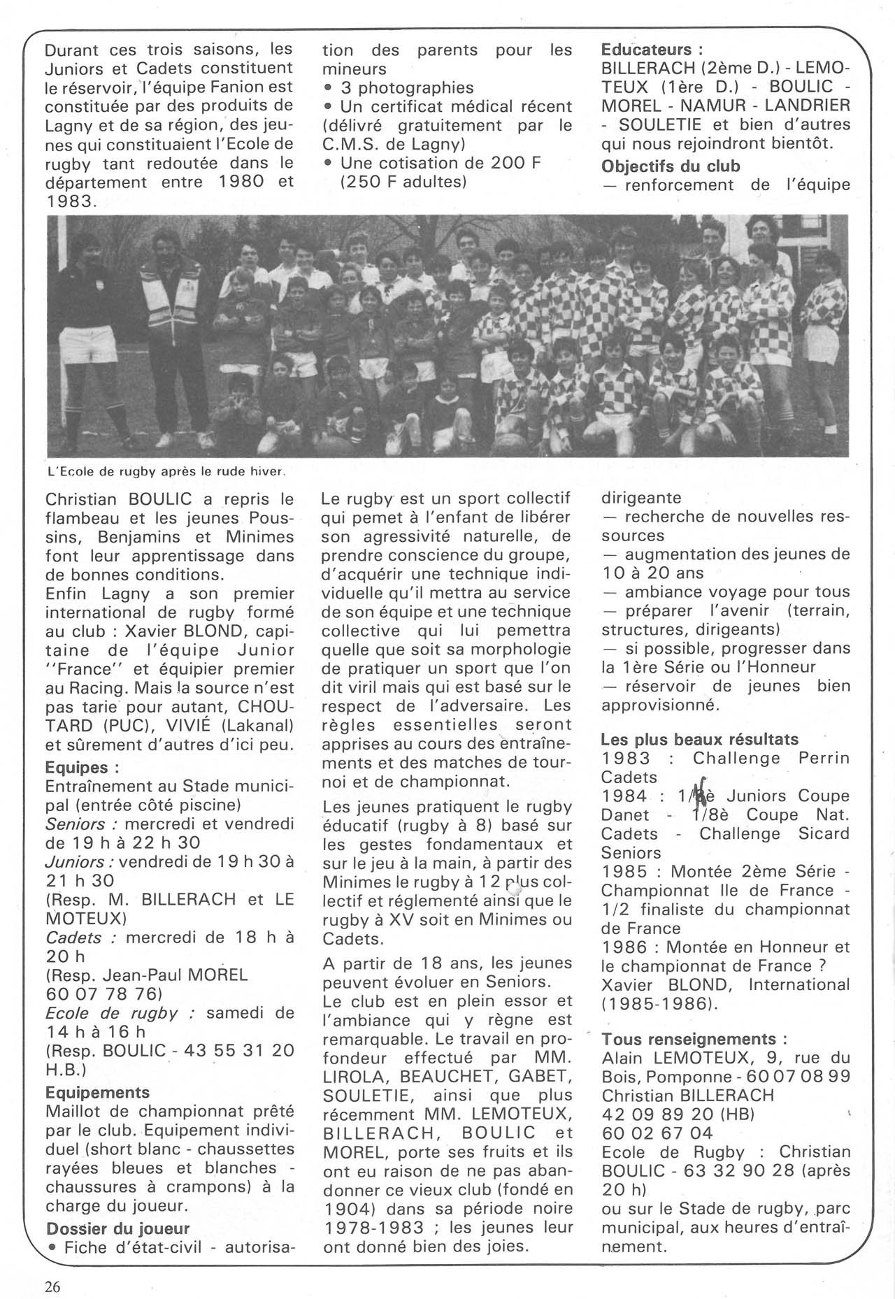1986 - Office Municipal des Sports