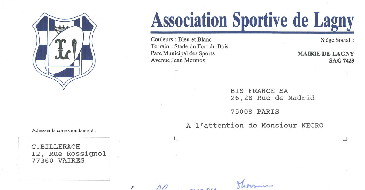 Papier à entête de 1991