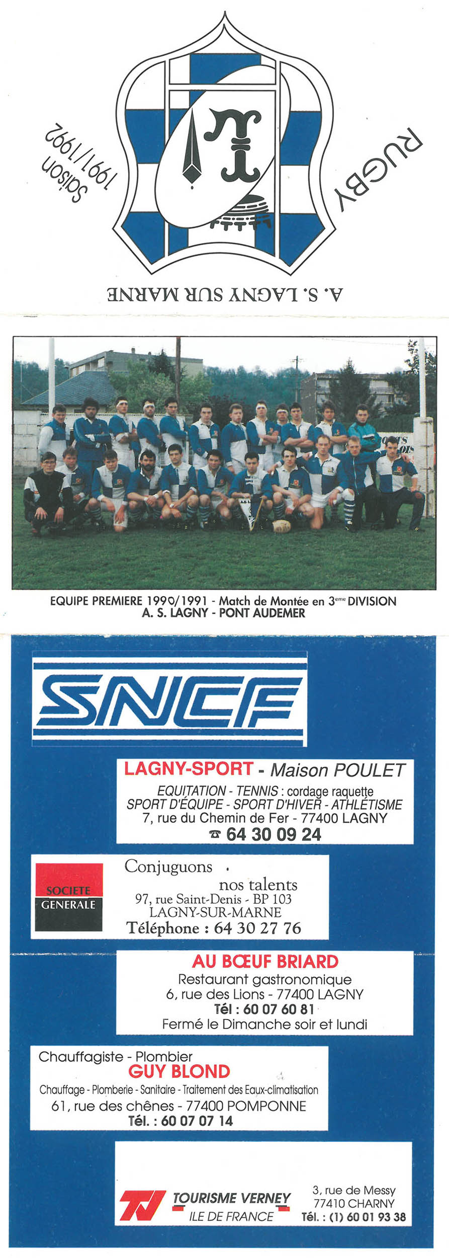 Le calendrier 1991-1992
