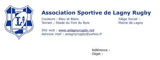 Papier entête ASL depuis 2013