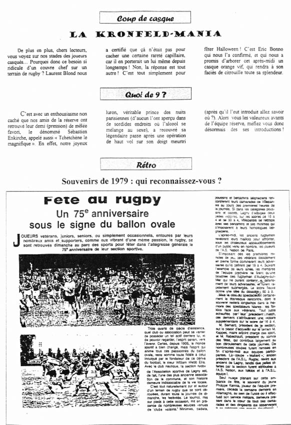 1999-10-31 - Le Lagny du Rugby 1999-10-31 - Le Lagny du Rugby